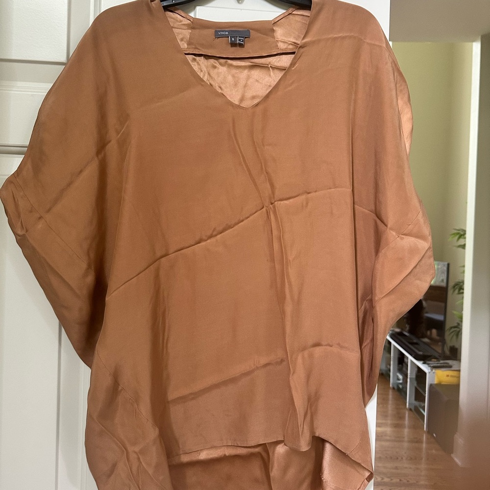 Vince Silk V-Neck Top